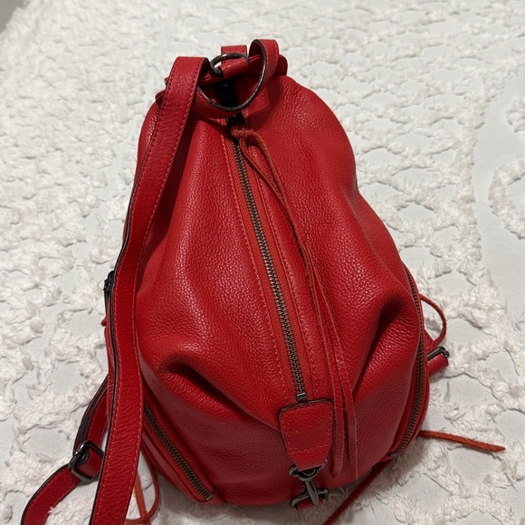 $60 🛍️ Rebecca Minkoff Vibrant Red Leather 🎒 Backpack Regular price $198 - Picture 2 of 3